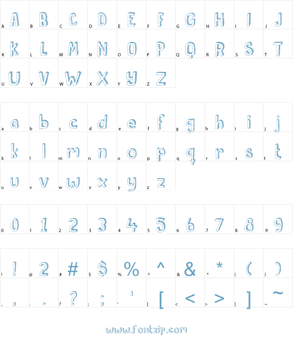 DK Pusekatt Font Character